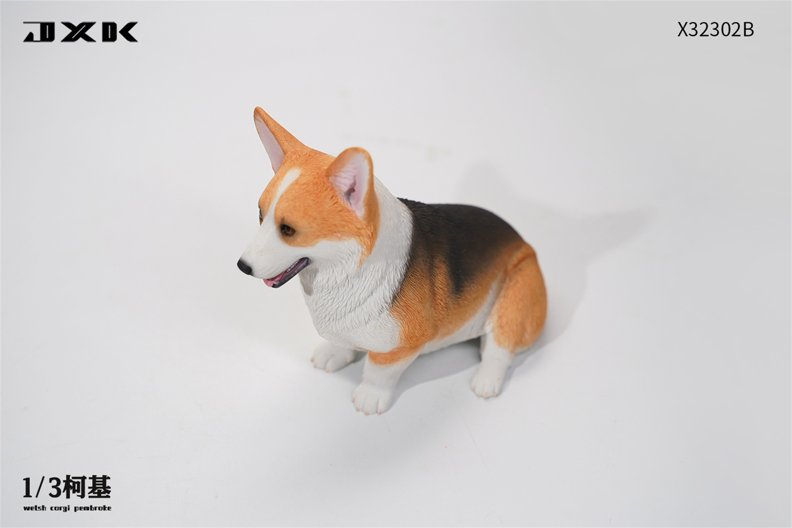 JXK 1:3 Scale Welsh Corgi Pembroke Model Magician Dog
