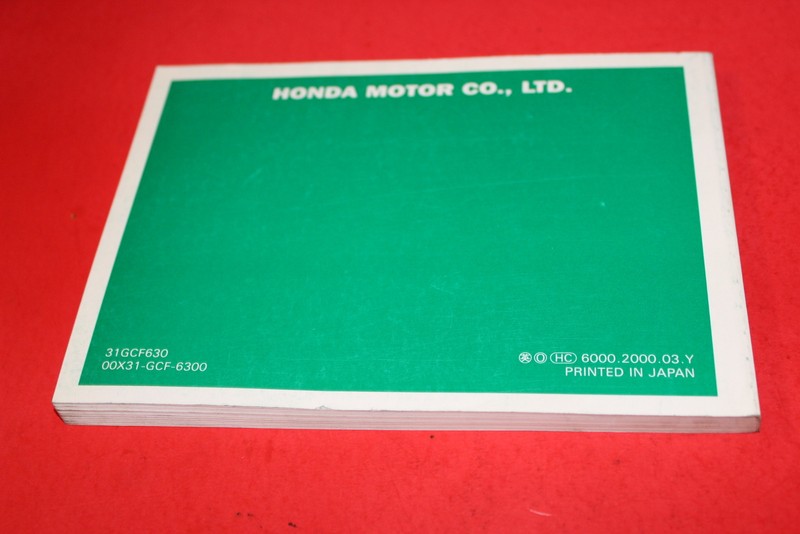 2000 Honda XR70R Motorcycle Owners Manual : 31GCF630 | eBay