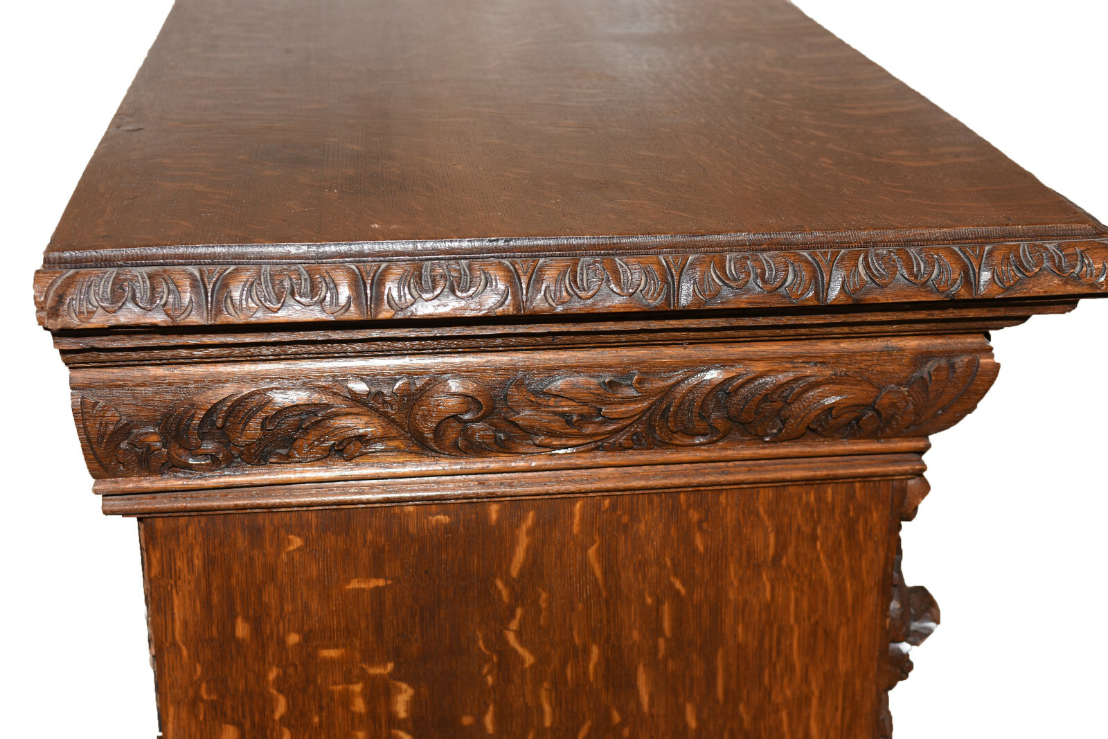 Intricately Carved Antique Renaissance Server, Sideboard, Buffet, 1900's, Oak