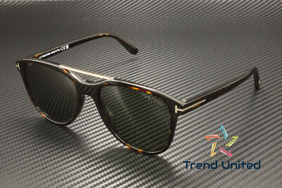 Pre-owned Tom Ford Ft1098 52n Plastic Dark Havana Green 54 Mm Men's Sunglasses