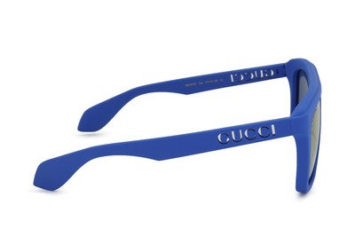 Pre-owned Gucci Gg1570s-004 Blue Sunglasses