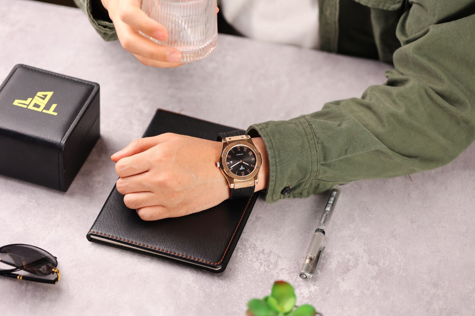 Pre-owned Wilsons Leather Top Exclusive Authentic Leather Watch Men Watch