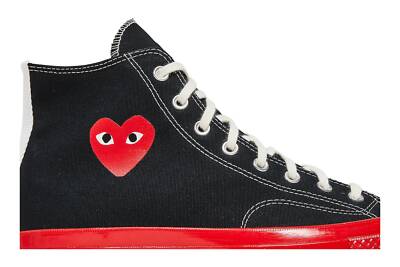 Pre-owned Converse Comme Des Garçons Play X Chuck 70 High 'black Red' A01793c