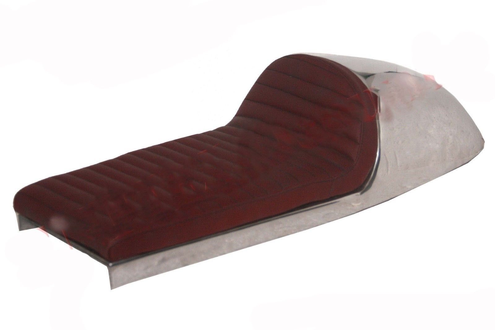 Benelli Mojave Seat Cherry Red Leatherite Alloy Cafe Racer 260 360 Bikes 