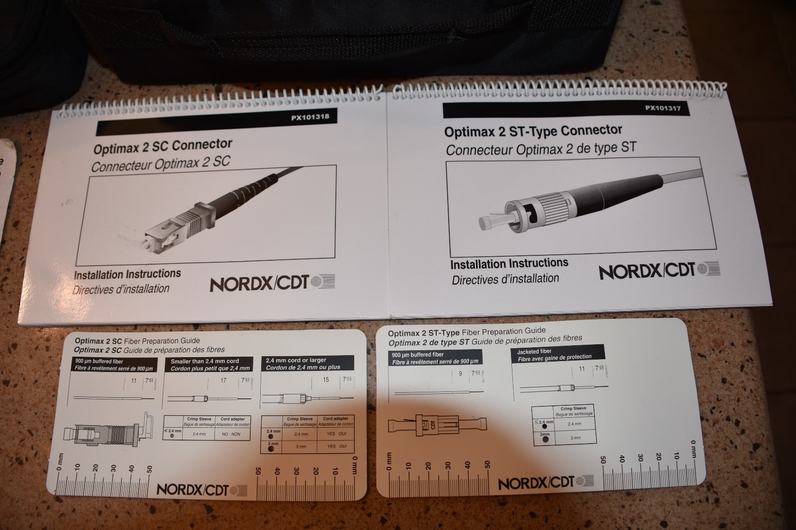NORDX/CDT SC ST Fiber Connector Kit and Westover Scientic Fiber Microscope