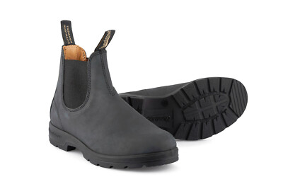 BLUNDSTONE BLUNDSTONE UNISEX 587 RUSTIKAL SCHWARZ LEDER CHELSEA KNÖCHEL KLASSISCHE HERREN