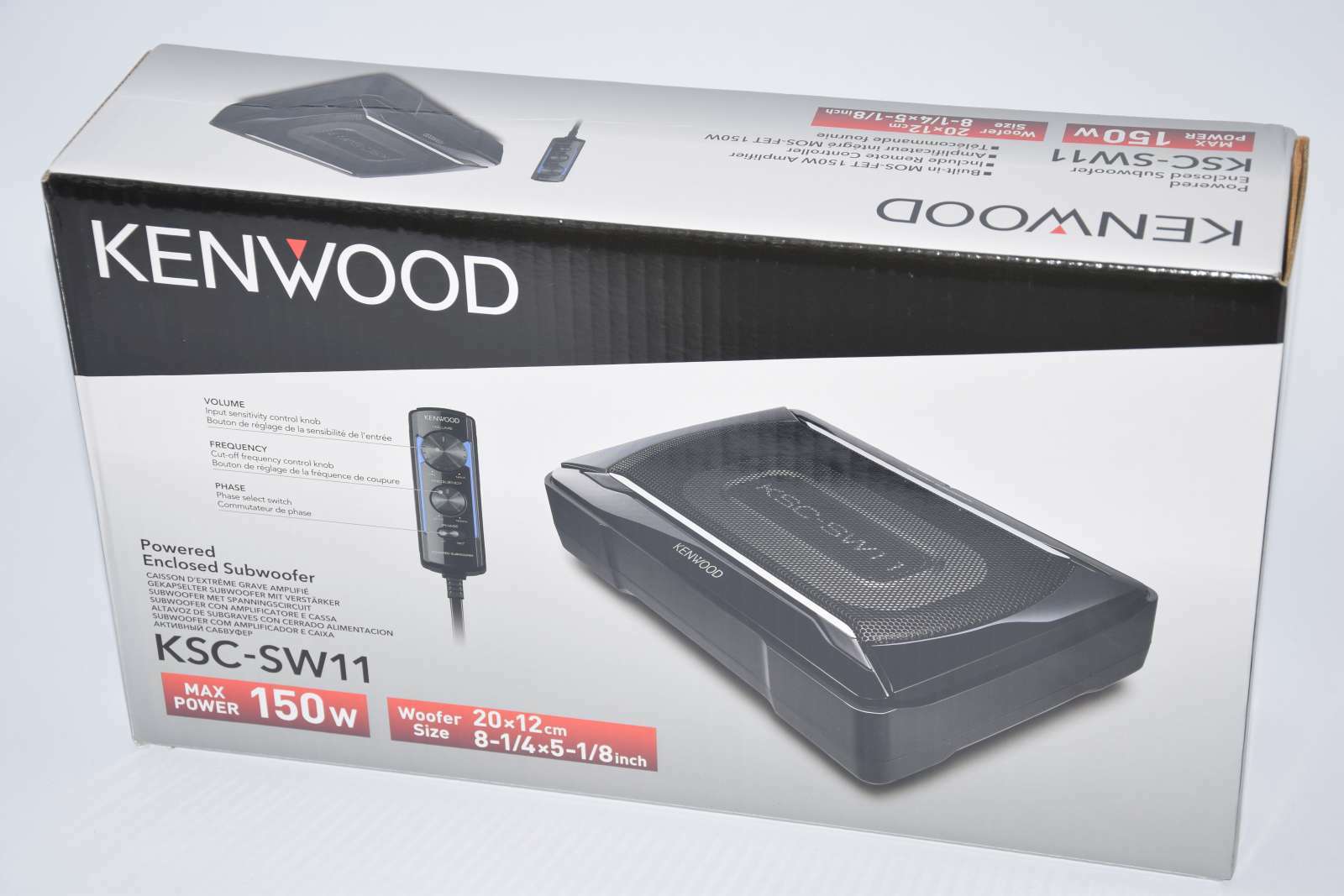 Kenwood KSC-SW11 Aktivsubwoofer Bass Tieftöner Untersitz KFZ Auto Subwoofer