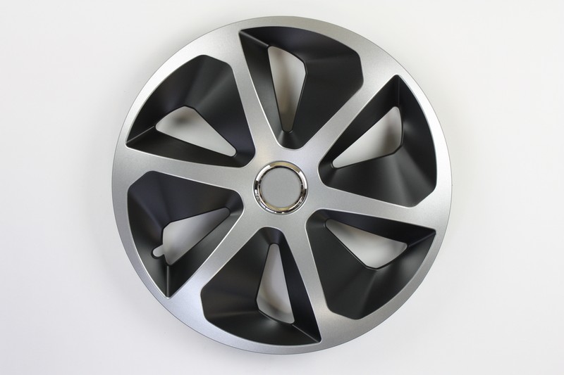 Radkappen Radzierblenden Universal 4er Pack 15 Zoll Roco Ring Mix Silver Black