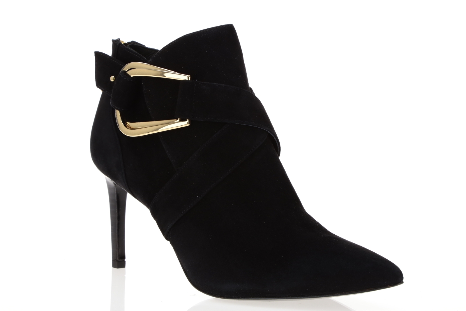 Womens RACHEL ZOE Black Suede High Heel Ankle Booties Sz. 7.5 M $250