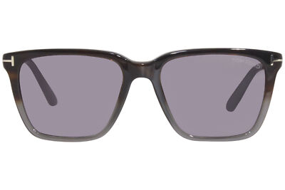 Pre-owned Tom Ford Garrett Tf862 56c Sunglasses Men's Havana/palladium/silver Mirror 56mm In Gray