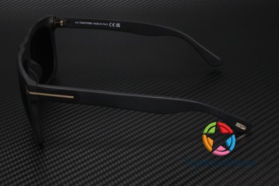Pre-owned Tom Ford Morgan Ft0513 02d Black Smoke Polarized Plastic 57 Mm Unisex Sunglasses In Gray