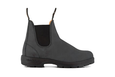 BLUNDSTONE BLUNDSTONE UNISEX 587 RUSTIKAL SCHWARZ LEDER CHELSEA KNÖCHEL KLASSISCHE HERREN
