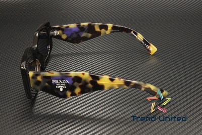 Pre-owned Prada Pr 15ys 2au05q Tortoise Violet Mirror Inter Silver 51 Mm Womens Sunglasses In Violet Mirror Internal Silver