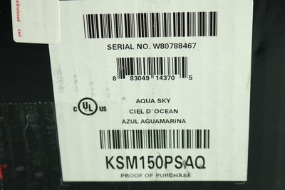 BNIBS KitchenAid KSM150PSAQ Artisan Series 5-Qt. Stand Mixer Aqua Sky FREE SHIP