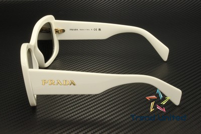 Pre-owned Prada Pr A08s 1425s0 Talc Dark Grey 56 Mm Women's Sunglasses In Gray