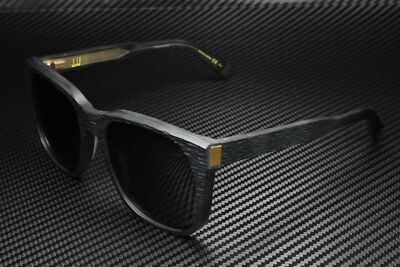 Pre-owned Dunhill Du0023s 004 Rectangular Squared Black Grey Grey 57 Mm Unisex Sunglasses In Solid Grey