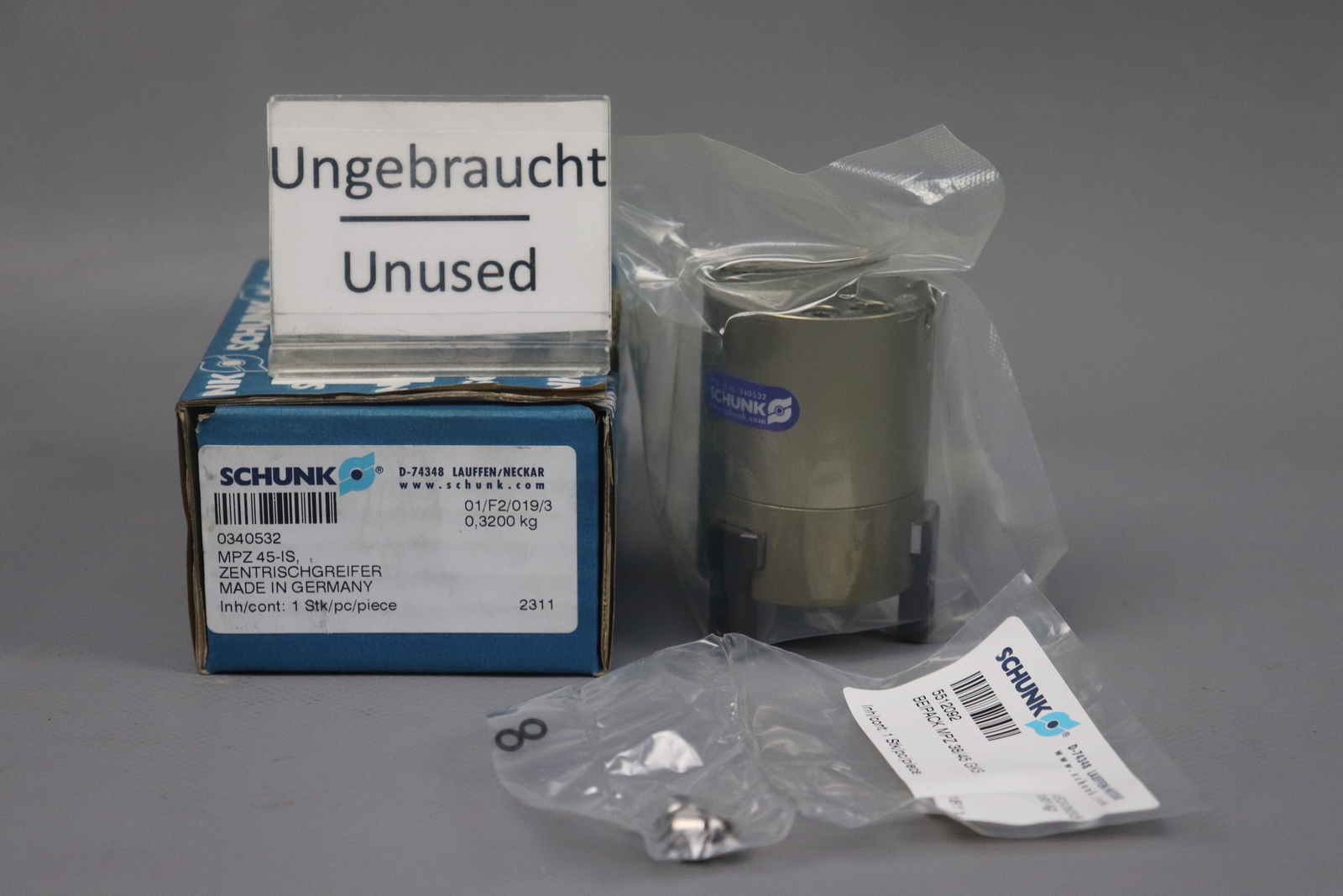 Schunk MPZ 45 IS Centric Gripper MPZ45IS 340532 340N 5Mm
