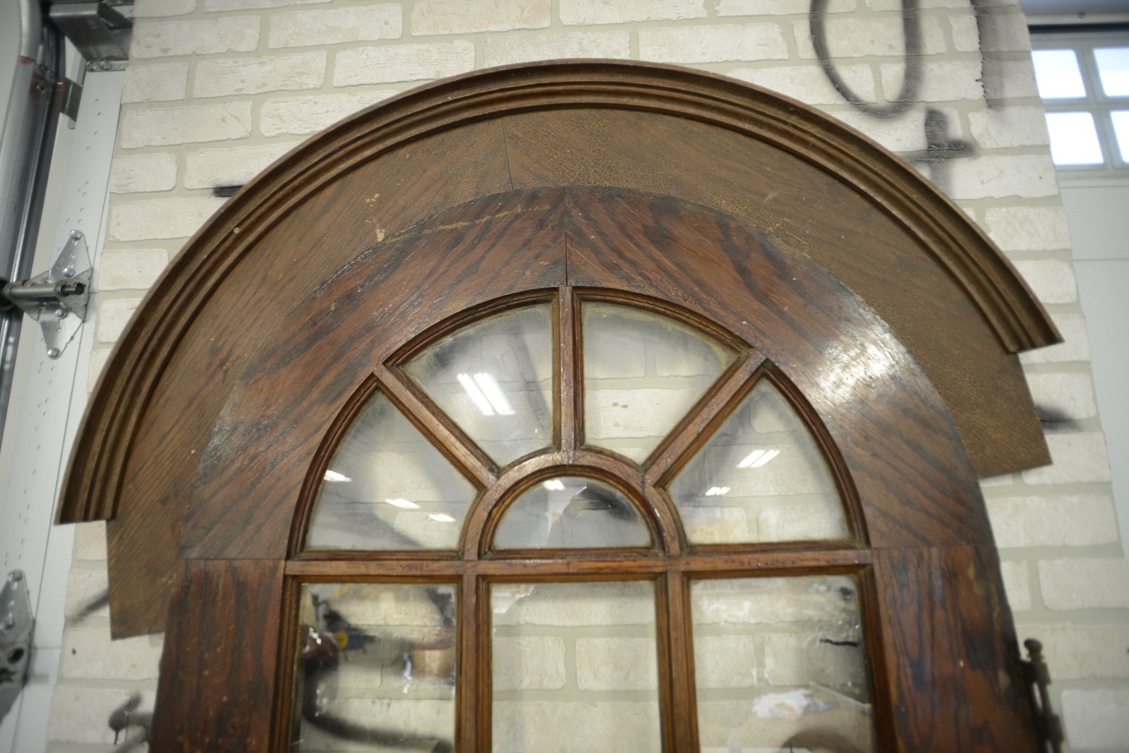 Antique Round Top Arched Door w/ moldings Doctors Office Door