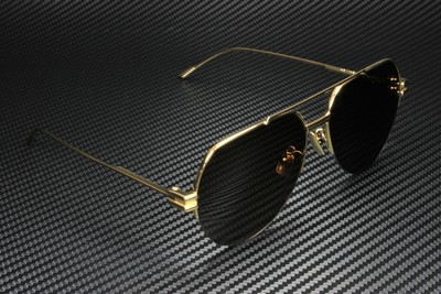 Pre-owned Bottega Veneta Bv1046s 002 Pilot Navigator Gold Brown 59 Mm Women's Sunglasses