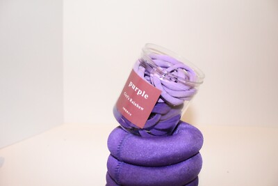 50 Count PURPLE/LAVENDER Microfiber Towel Seamless Scrunchies for Girls