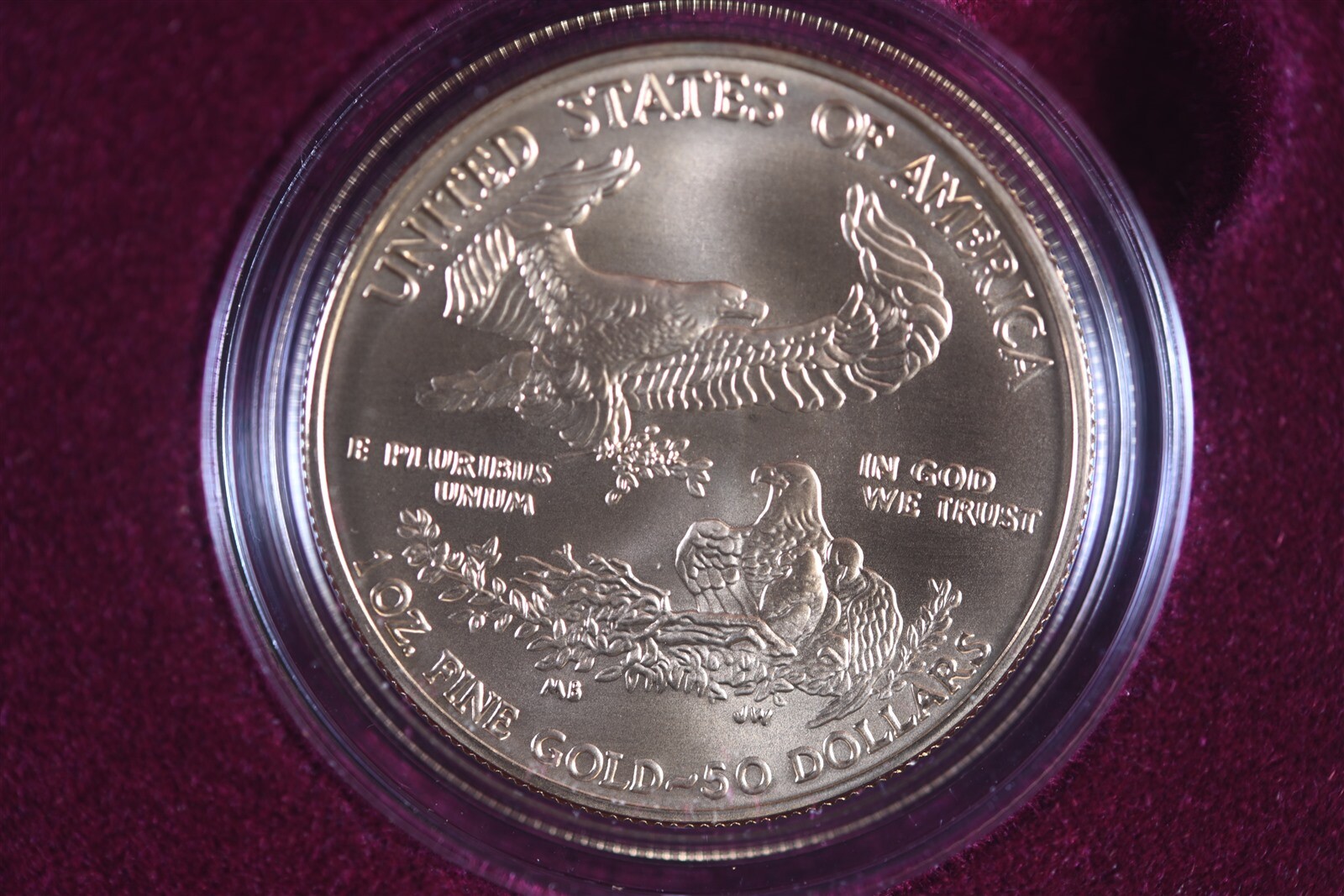 2018 W $50 1 oz Burnished Gold American Eagle Uncirculated - with OGP + COA