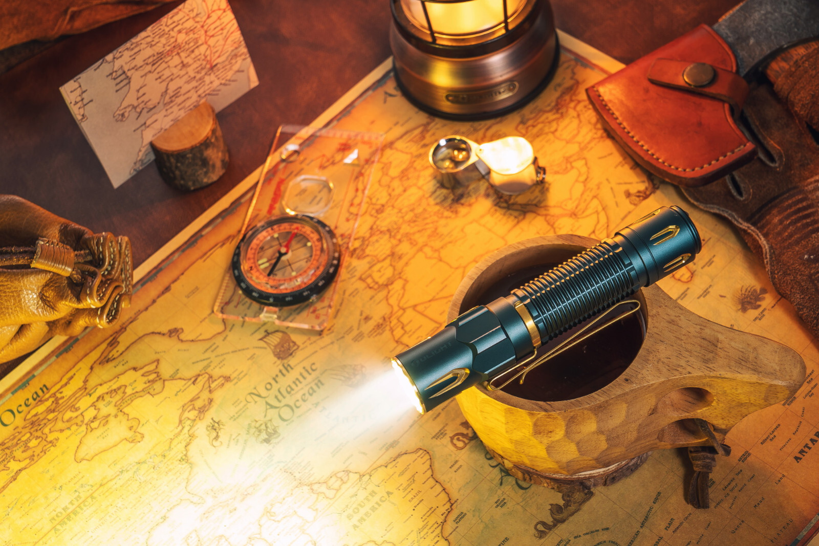 Olight Warrior 3S Dream Blue Waterproof Tactical Flashlight, 2300 Lum, 300 Meter