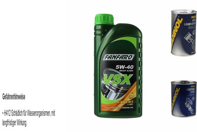 1L Olio Motore fanfaro Vsx 5W-40 1x mannol Perdita Additivo + Motor Flush