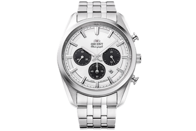 Pre-owned Orient Solar Quartz Chronograph Ra-tx0305s10b Ra-tx0305s