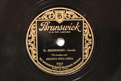 MEXICAN CANCION ORQUESTA TIPICA AZTECA El Abandonado BRUNSWICK 40663  E/E-  OS