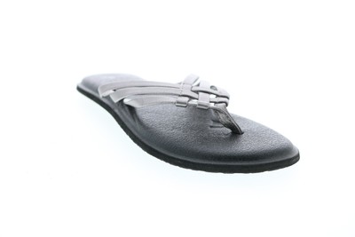 

Sanuk Yoga Salty Metallic 1091372-PEW Женские серые шлепанцы из парусины с ремешком, Серый, Sanuk Yoga Salty Metallic