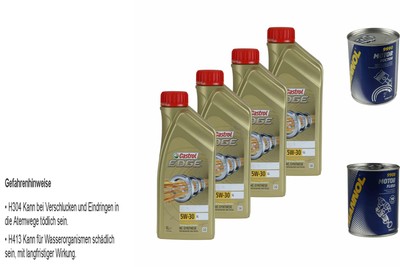 4L Olio Motore castrol edge Titanio FST 5W-30 Ll 1xMotor Doctor + Motor Flush