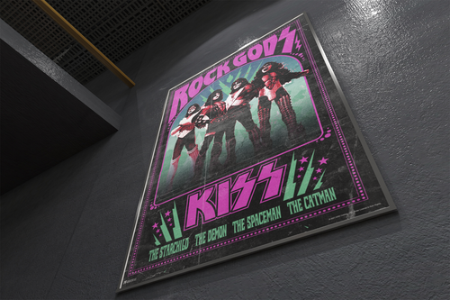 Kiss Band Heavy Metal Rock Gods Music Art Print Poster 12x18