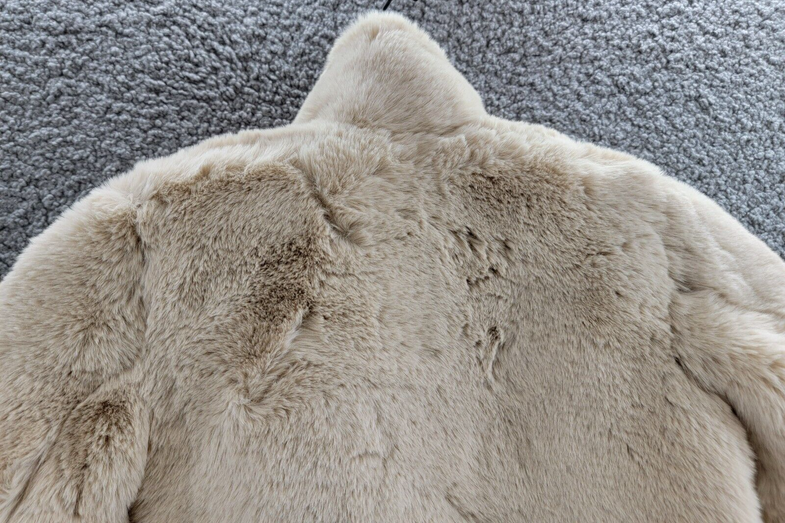 Apparis Milly Faux Fur Coat Unisex Kids 6Y Latte Solid Side