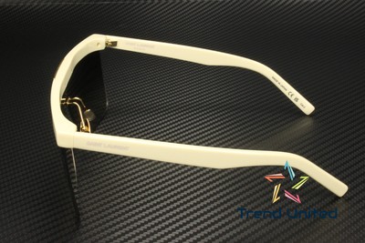 SAINT LAURENT SAINT LAURENT SL 537 PALACE 002 RECTANGULAR IVORY BROWN 99 MM WOMEN'S SUNGLASSES