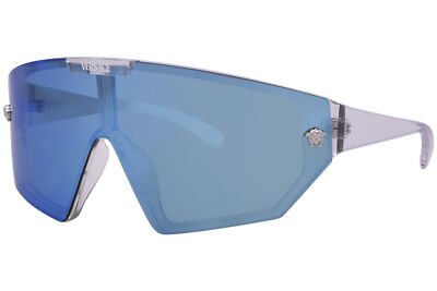 Pre-owned Versace Ve4461 148/6v Sunglasses Crystal/grey 47mm W/extra Interchangeable Lens In Blue
