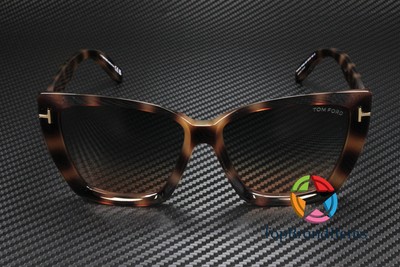 Pre-owned Tom Ford Scarlet-02 Ft0920 53p Shiny Havana Grad Teal 57 Mm Women's Sunglasses In Gradient Teal-to-orange