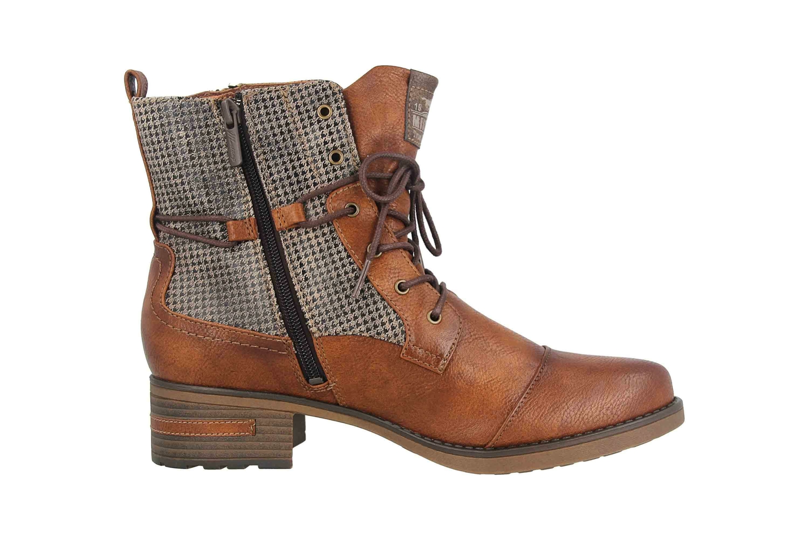 MUSTANG SHOES MUSTANG SHOES STIEFELETTEN 1229-510-307 DAMENSCHUHE ÜBERGRÖSSEN BRAUN