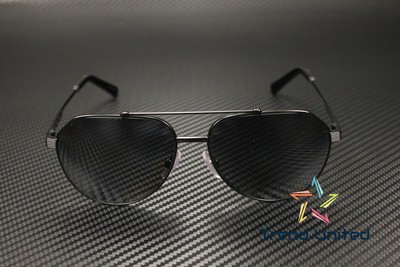Pre-owned Dolce & Gabbana Dg2288 110681 Matte Black Grey Polarized 59 Mm Men's Sunglasses