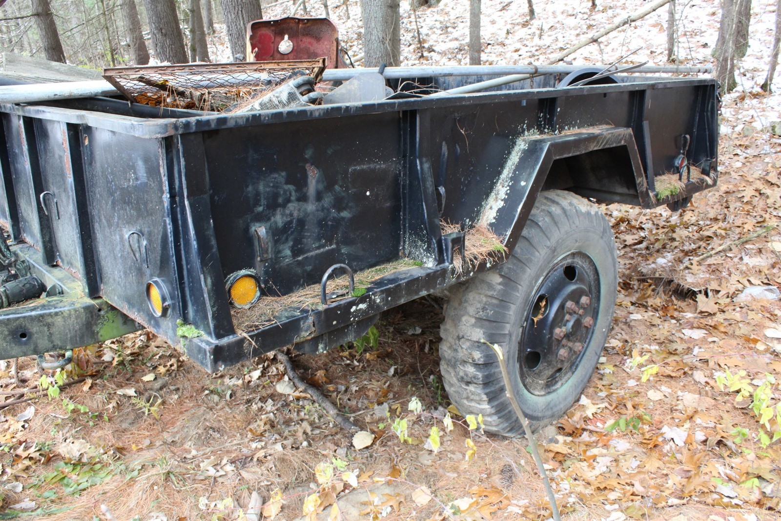 Heavy 6' x 8' Single Axle Military Trailer with Air Brakes