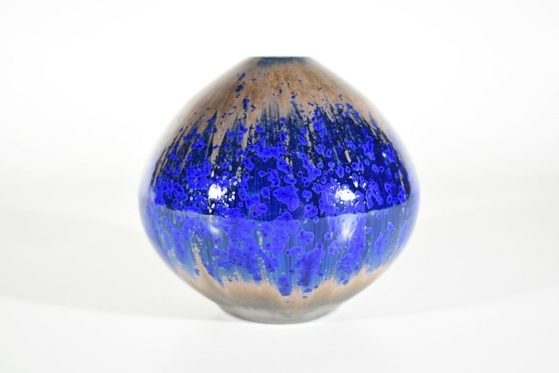 Wendelin Stahl Keramik Vase Mit Kristallglasur Â° St Signet