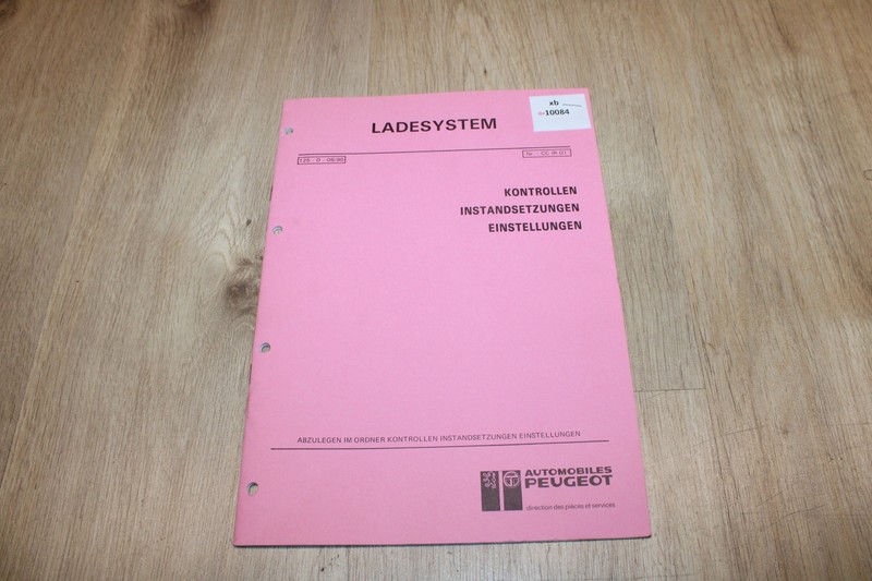 Peugeot  Ladesystem Instandsetzungen, Einstellungen 125-D-08/90  1990 Xb10084