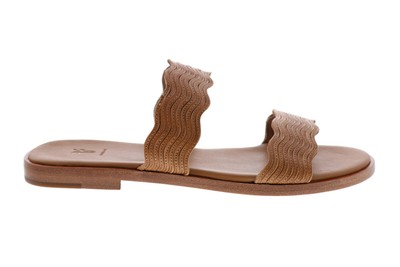 

Frye Mira Wave Slide 71674 Женские коричневые кожаные шлепанцы Обувь 6, Коричневый, Frye Mira Wave Slide