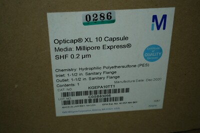 Opticap XL 10 KGEPA10TT1 Capsule Media: Millipore Express 0,2 µm, 1-1/2 in. I/O