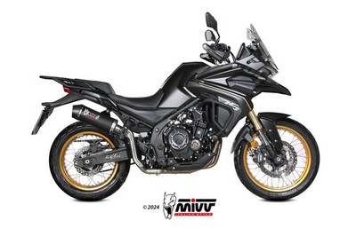 Scarico VOGE VALICO 525 DSX Mivv Oval Inox Nero con Coppa Carbonio VO.004.LZC