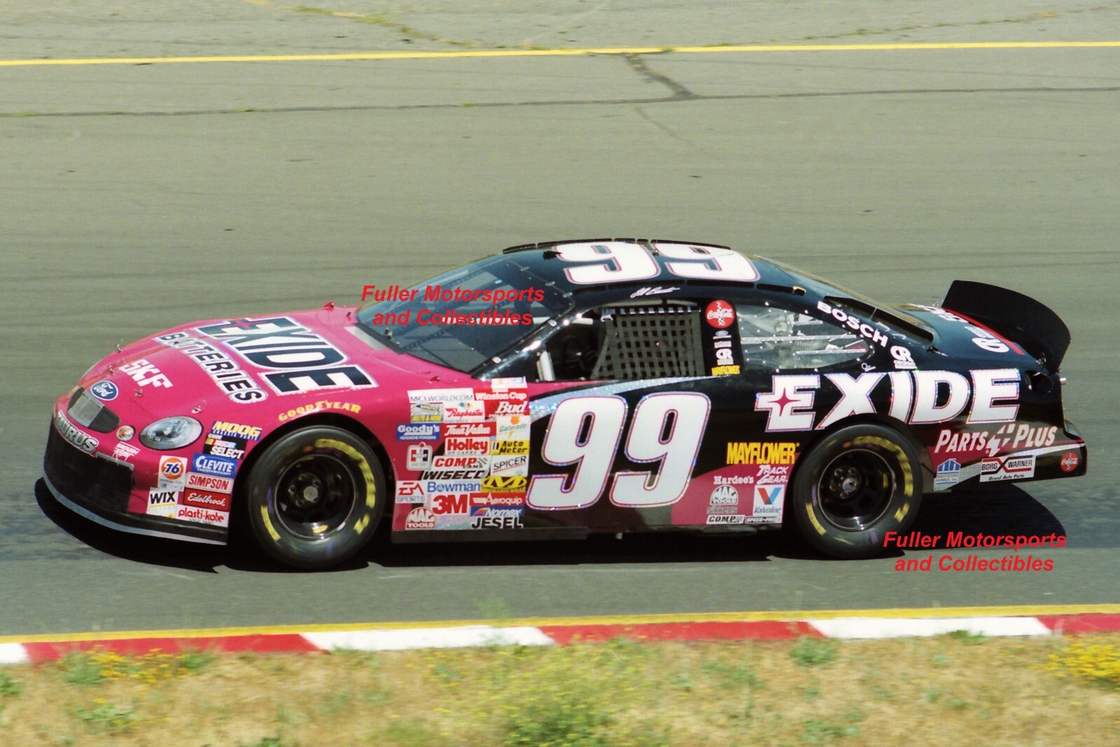 JEFF BURTON #99 1999 EXIDE FORD AT SONOMA SEARS POINT 20X30 PHOTO