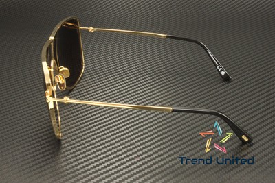 Pre-owned Tom Ford Ft1159 30a Metal Shiny Deep Gold Smoke 68 Mm Unisex Sunglasses In Gray