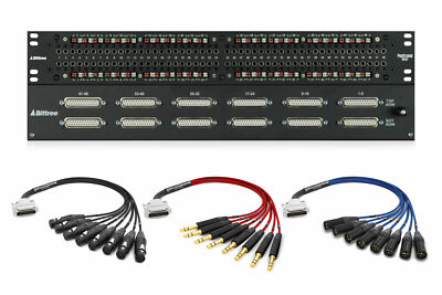 Bittree ProStudio PS9625f Audio Patchbay | 10 Custom 12ft. Premium Mogami Cables
