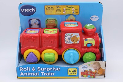 VTech Roll & Surprise Animal Train Music And Pop Ups
