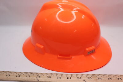 BULK DISCOUNT | MSA V-Gard Full Brim Hard Hats Hi-Viz Orange Medium