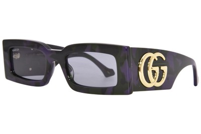 Pre-owned Gucci Gg1425s-003 Havana Havana Grey In Gray
